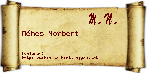 Méhes Norbert névjegykártya